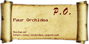 Paur Orchidea névjegykártya